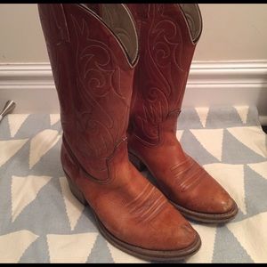 Authentic leather cowboy boots