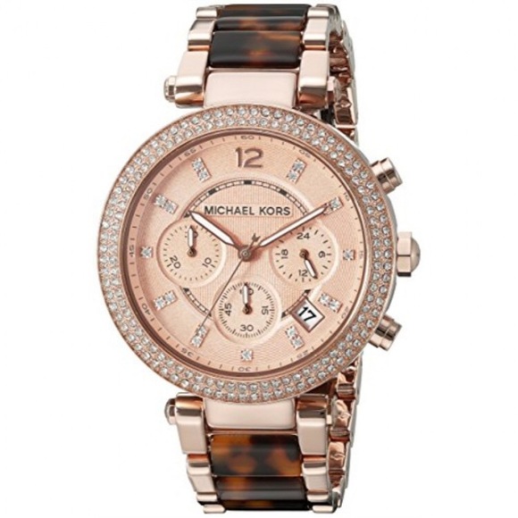 Michael Kors Parker Rose Gold Tortoise watch