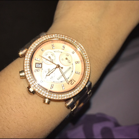 Michael Kors Parker Rose Gold Tortoise watch