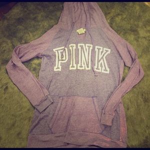 PINK lightweight hooded sweatshirt