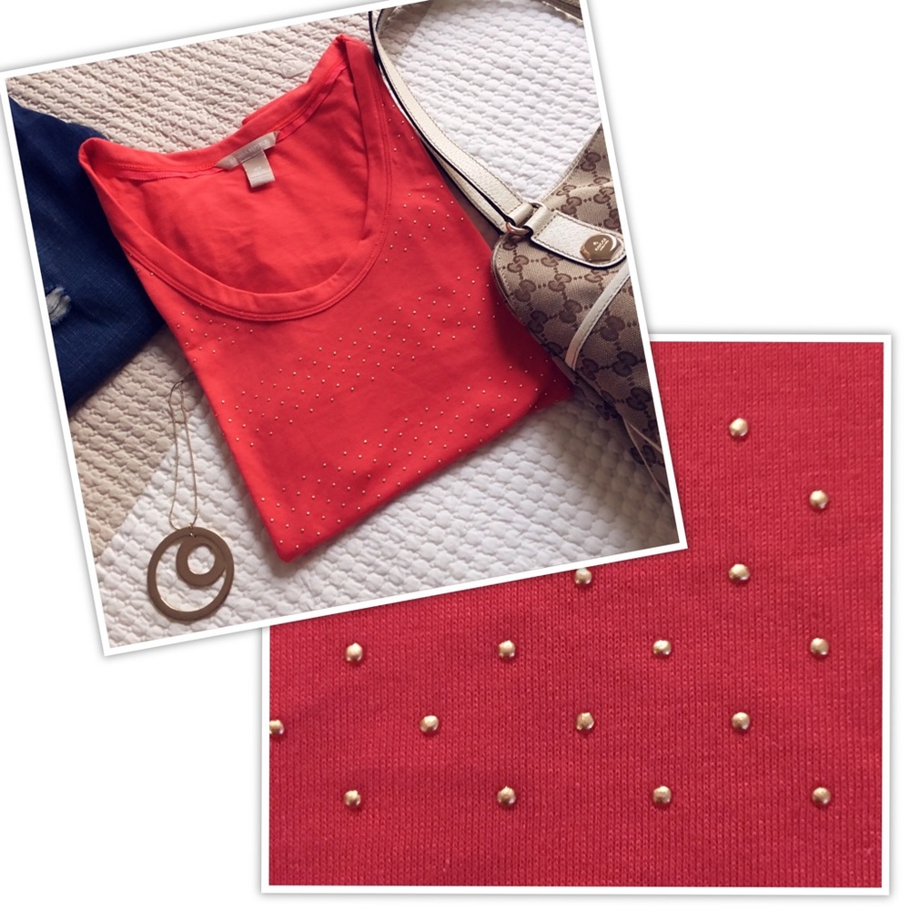 Banana Republic✨Gold Studded Tee✨XS