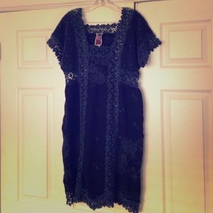 Johnny Was Rose Garden embroidered lacy dress M