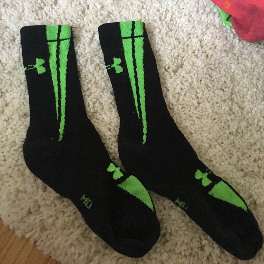 Green and black socks
