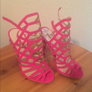 Pink strappy sandal