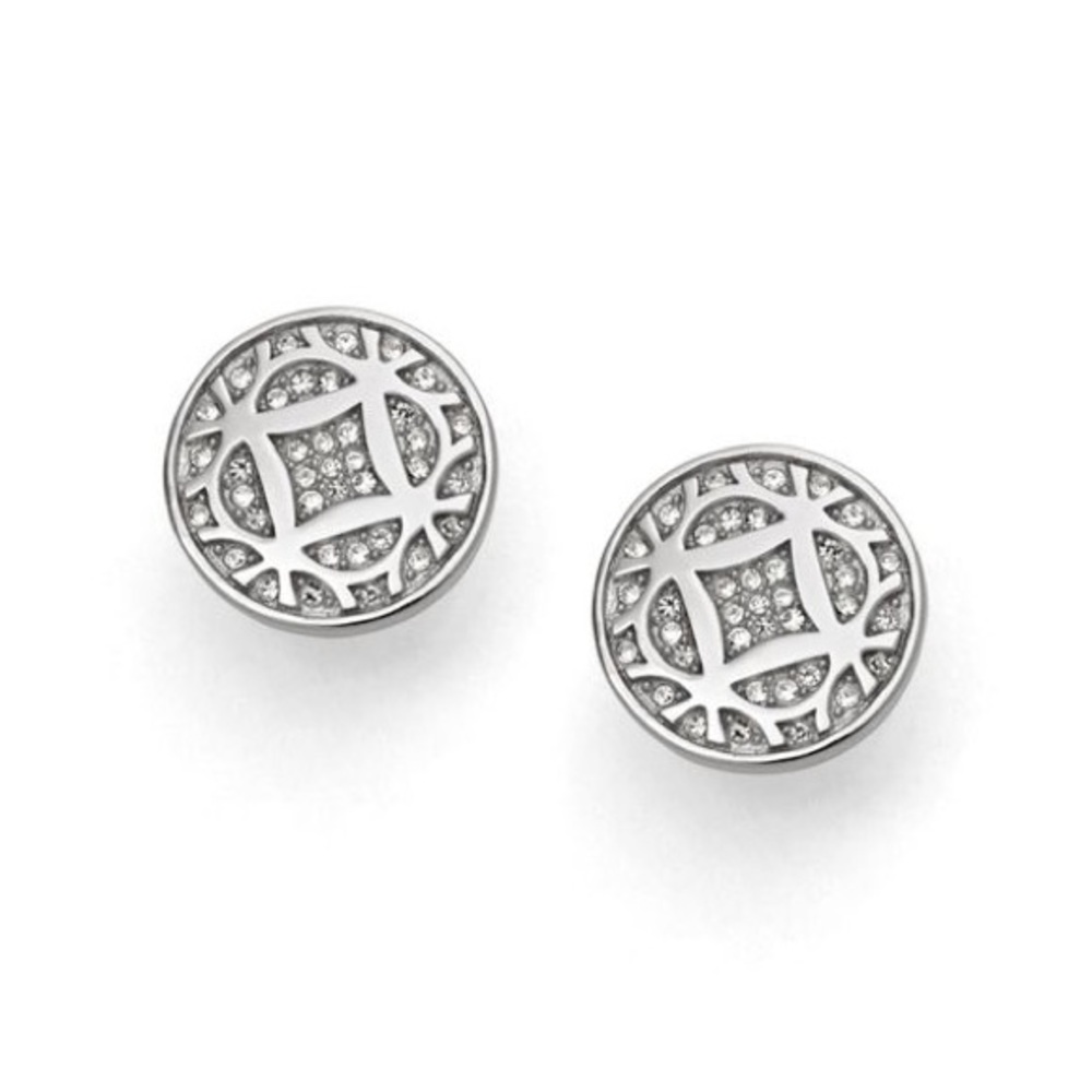 ISO Fossil Signature Studs Silver