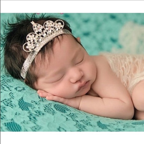 baby girl silver headband