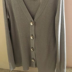 Shimmery grey cardigan!