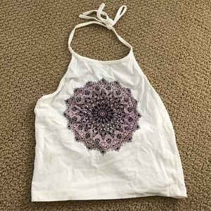 Brandy Melville medallion halter top