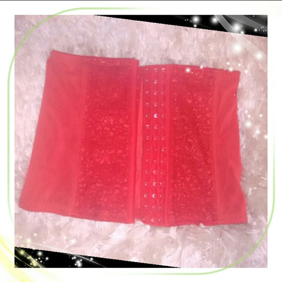 Waist Cincher Corset for Working Out in Red - Picture 3 of 4