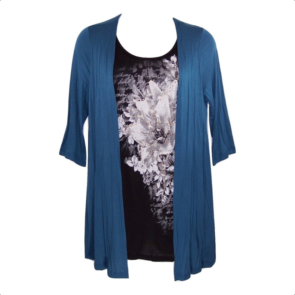 YUMMY PLUS 3X 'Layer Look' Top NEW - Picture 1 of 8