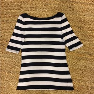 Navy and white Old Navy 3/4 sleeve top