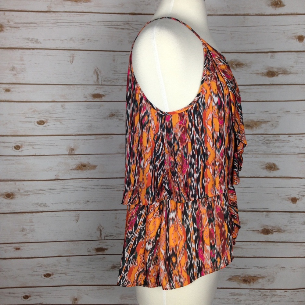 (Gianni Bini) Sleeveless Bar-Neck Ruffle Blouse - Picture 4 of 4