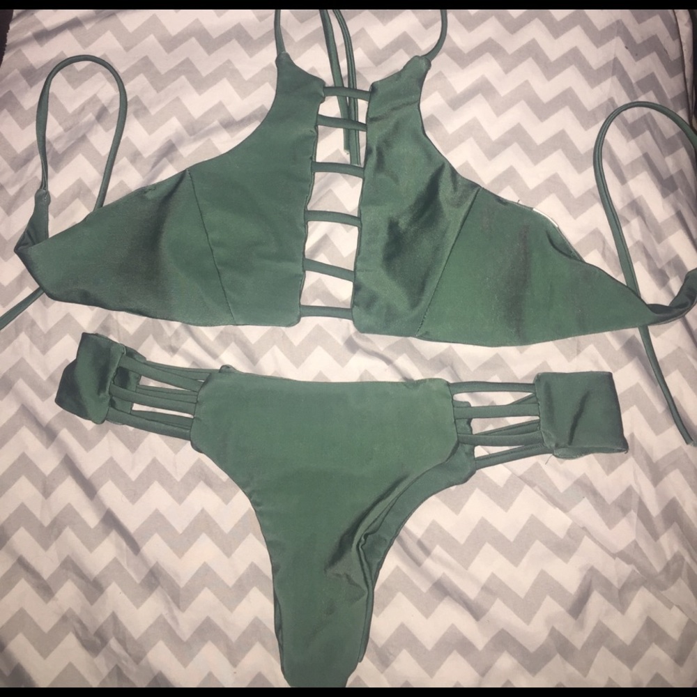 Army green bikini set