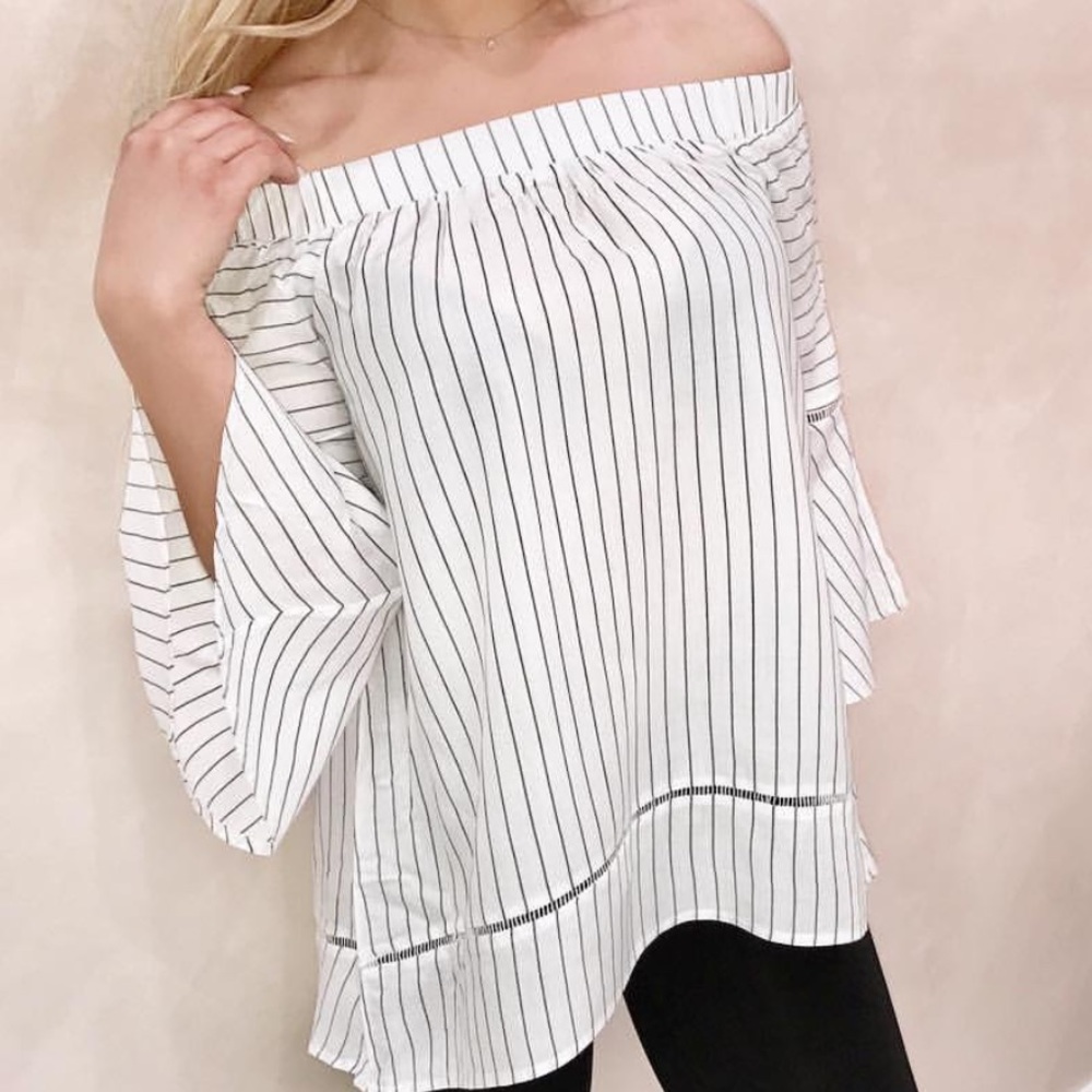 White Striped Shirt LIQUIDATION SALE!!