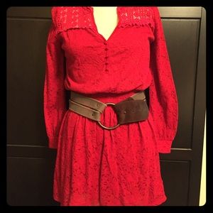 Anthropologie lace knit dress