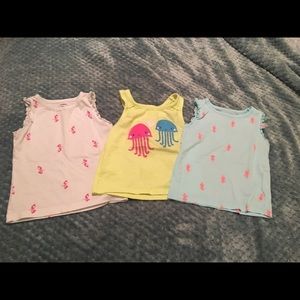 Toddler girl's tanks