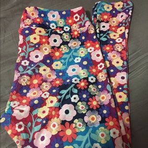 TC LuLaRoe Leggings - bright multicolor floral