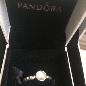 Sweet Dreams Pandora S. Silver Rose Quartz Ring