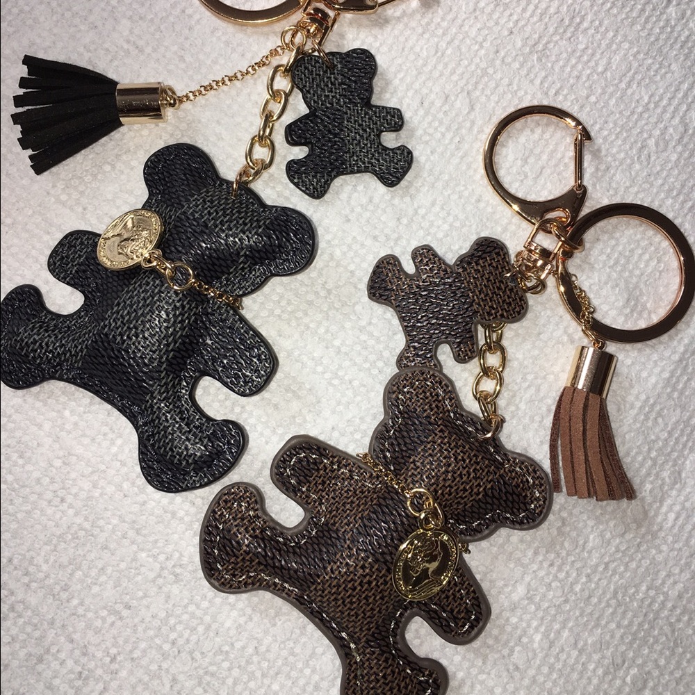 Teddy bag charms. Read listing