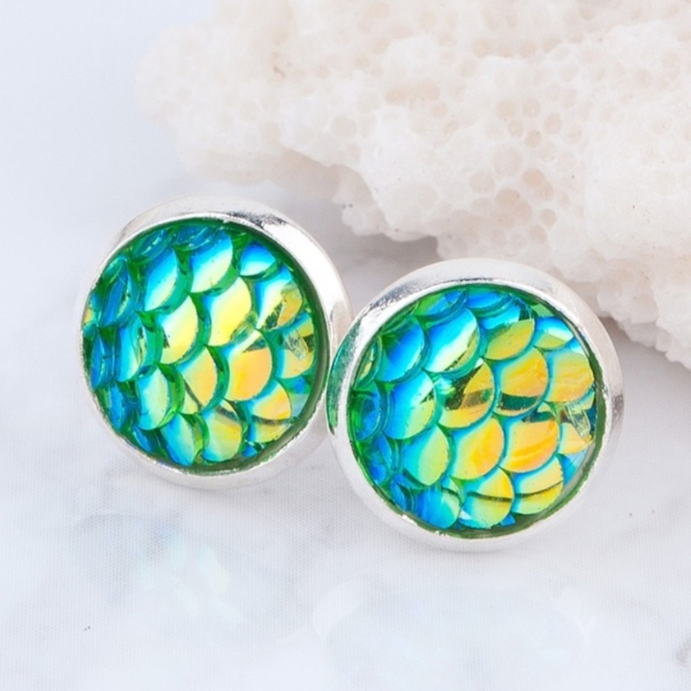 Mermaid scale earrings