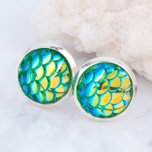 Mermaid scale earrings