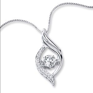 Lab-created white sapphire necklace