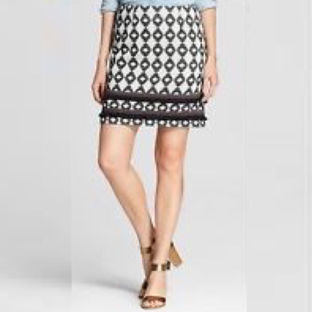 BOGO Sale Patterned Fringe Skirt