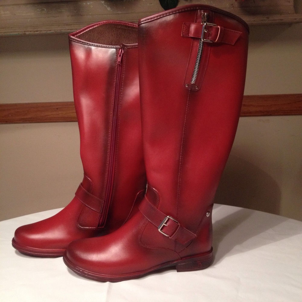 Red Rain Boots