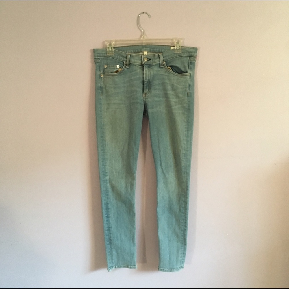 Rag & Bone Light Wash Skinny Denim Jeans Capri