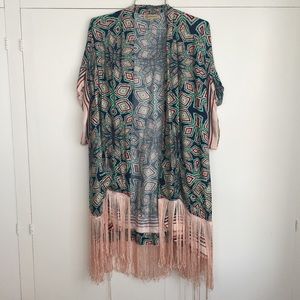Gorgeous fringe Kimono