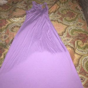 Xl long cotton purple maxi dress