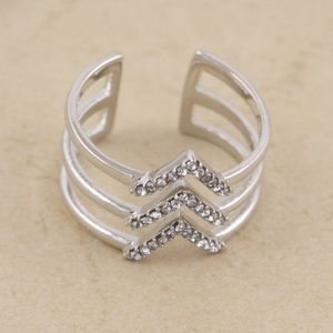 Pave Chevron Ring