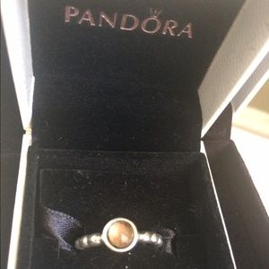 Sweet Dreams Pandora Smokey Quartz S. Silver Ring