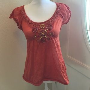 Cute Sheer orange Shirt