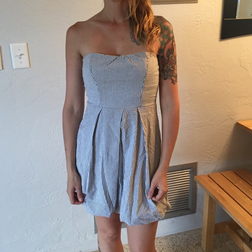 Strapless striped dress!