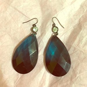 Forever 21 tear drop Teal Earrings
