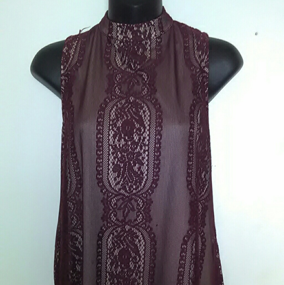 Maroon lace dress