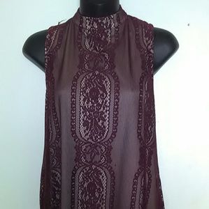 Maroon lace dress