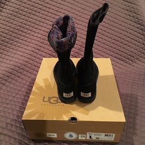 Women's UGG unlined boot, black size 10