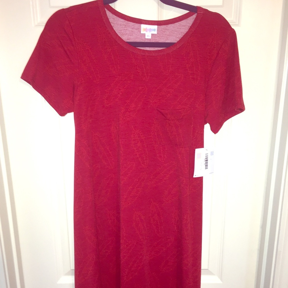 LulaRoe Carly with Feathers!
