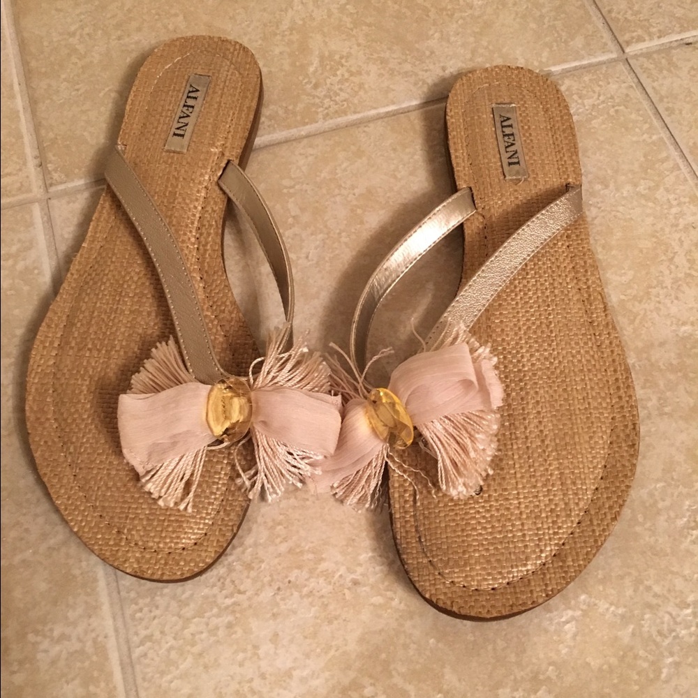 Alfani Cream Sandals with Bow