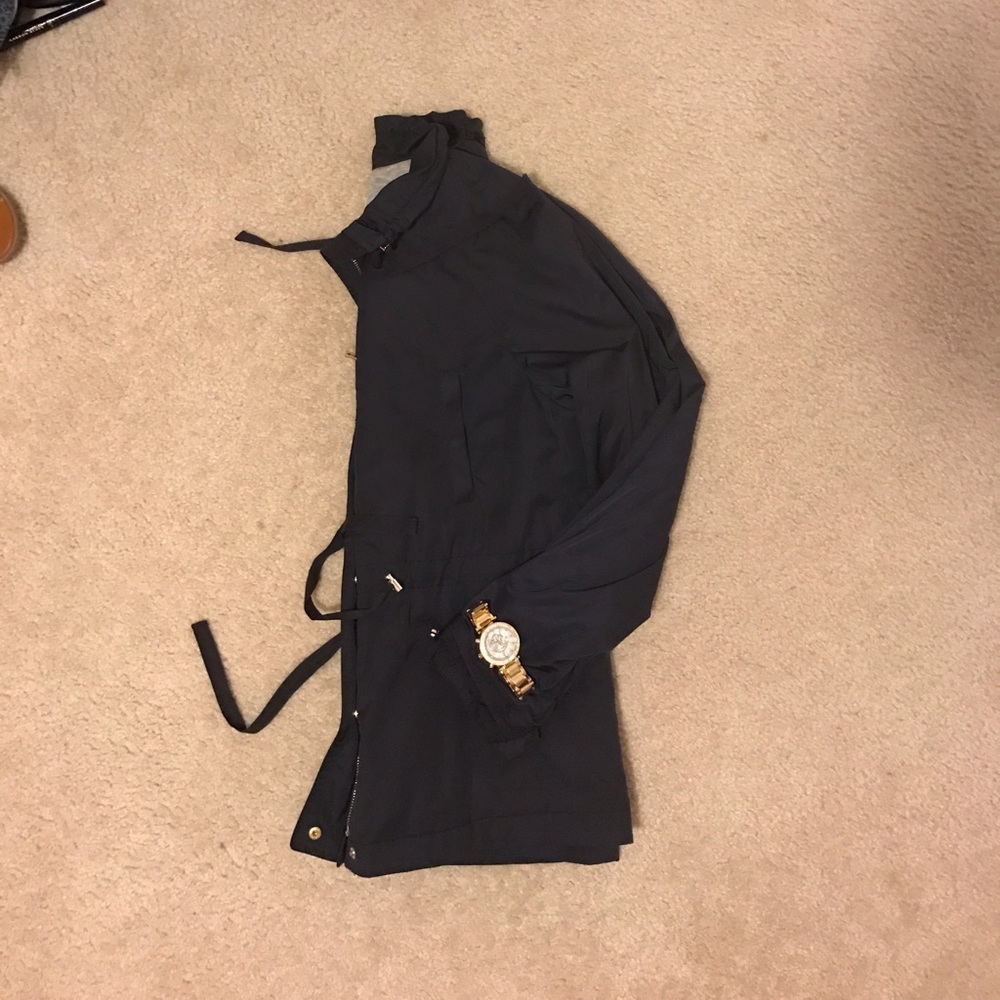 LOFT Navy rain anorak