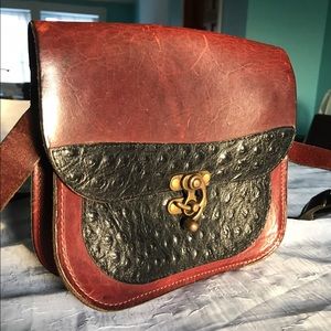 Vintage leather cross body Hartman Leather