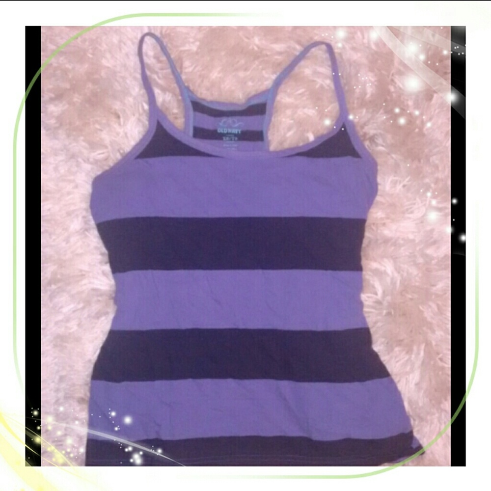Super Cute Striped Spaghetti Strap Racerback Top!