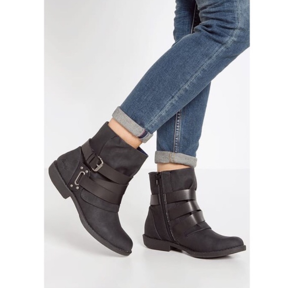 NIB Mate Buckle Fold Over Ankle Combat Boots - Picture 4 of 4