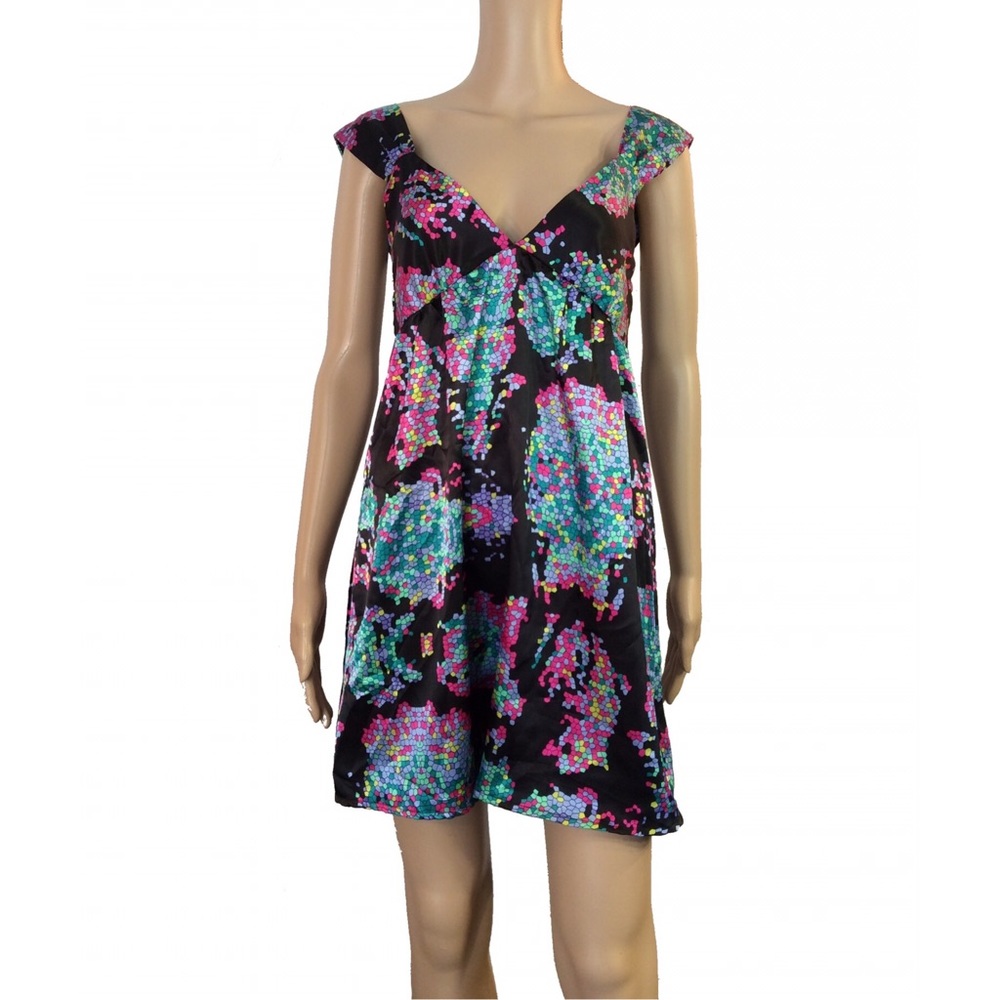 EUC satin printed dress
