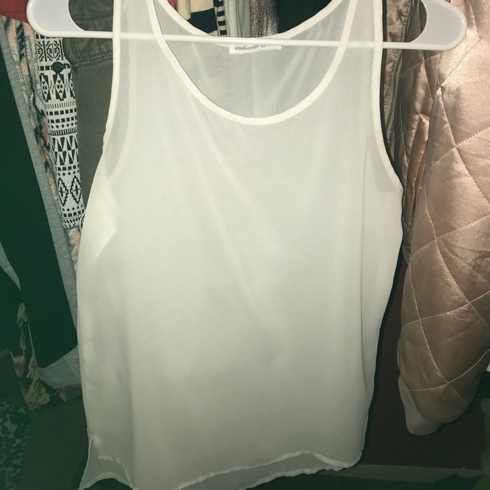 Faintly see through top