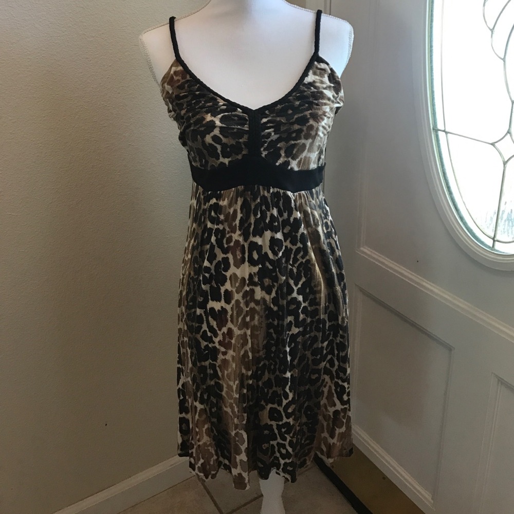 ana leopard print summer dress, size M