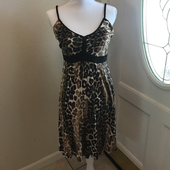 ana leopard print summer dress, size M - Picture 1 of 2