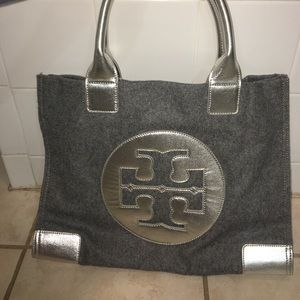 Grey Tory burch Ella tote